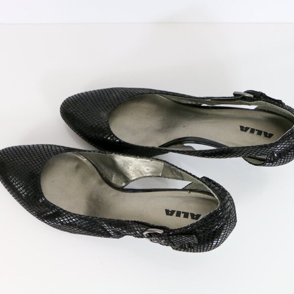 *Alia Black Snake Skin Heel - Picture 6 of 8